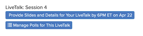 Example of Manage Polls for This LiveTalk button