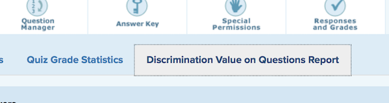 Discrimination Value tab location