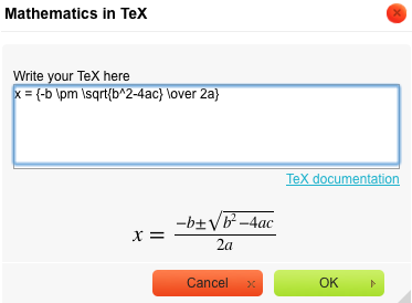 Equation Editor window