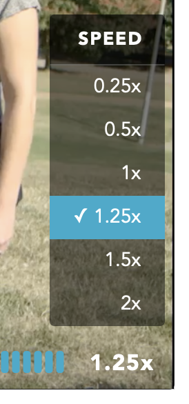 1.25x player speed in the CoursePlus video player